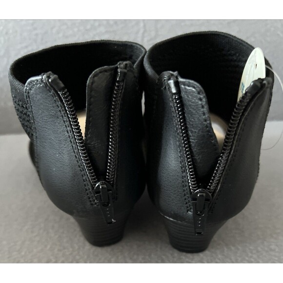 Croft & Barrow Women's Rosiee Zip Up Wedge Sandals Black Size 7.5 TEComfort NIB - Picture 6 of 12